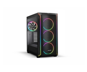 be quiet! Shadow Base 800 Noir | Boîtier PC ARGB vitré, Mini ITX / Micro ATX / ATX / E-ATX, 4 ventilateurs Light Wings PWM 140 mm