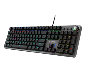 MSI FORGE GK310 RED FR clavier Jouer USB QWERTY Français Noir