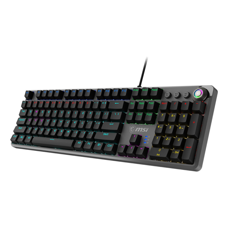 MSI FORGE GK310 RED FR clavier Jouer USB QWERTY Français Noir