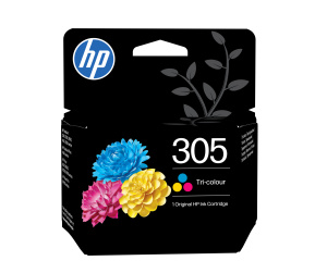 HP Cartouche d’encre trois couleurs 305 authentique