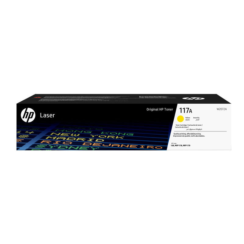 HP Cartouche de toner laser authentique 117A, jaune