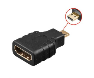 Microconnect HDM19F19MM changeur de genre de câble Micro HDMI HDMI Noir
