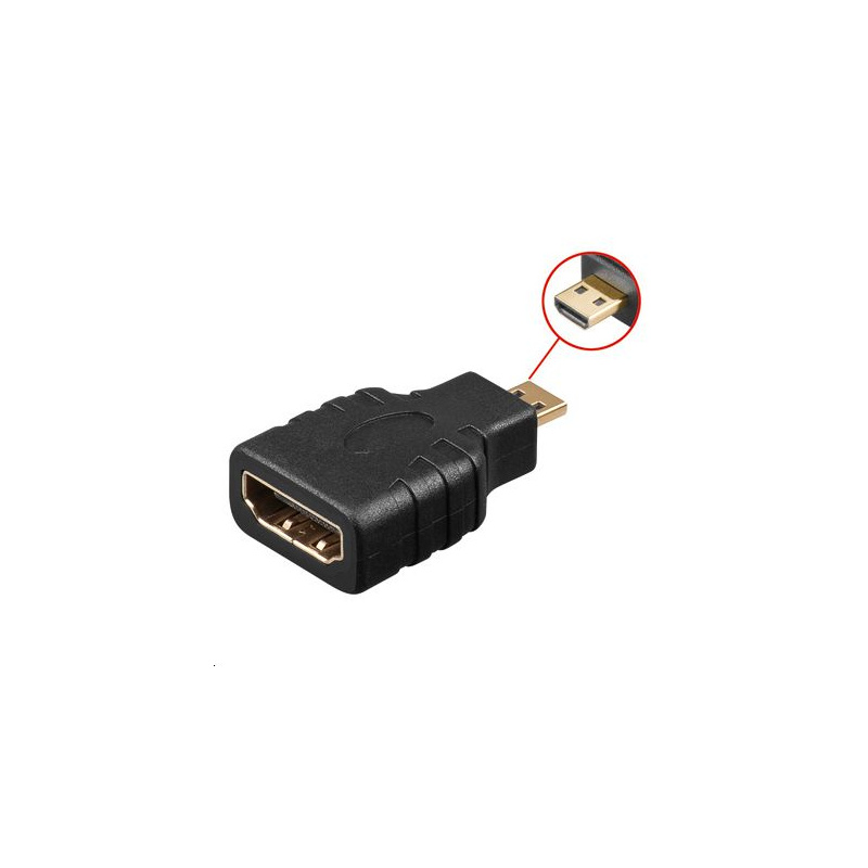 Microconnect HDM19F19MM changeur de genre de câble Micro HDMI HDMI Noir