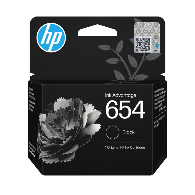 HP 654 Cartouche d’encre authentique économique Noir
