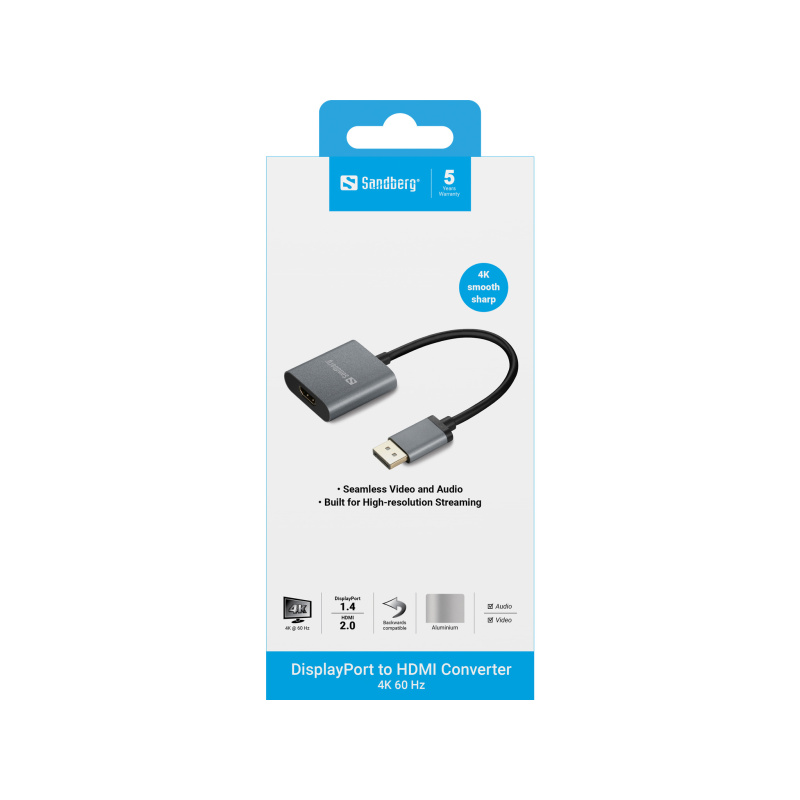 Sandberg Adapter DP1.4>HDMI2.0 4K60