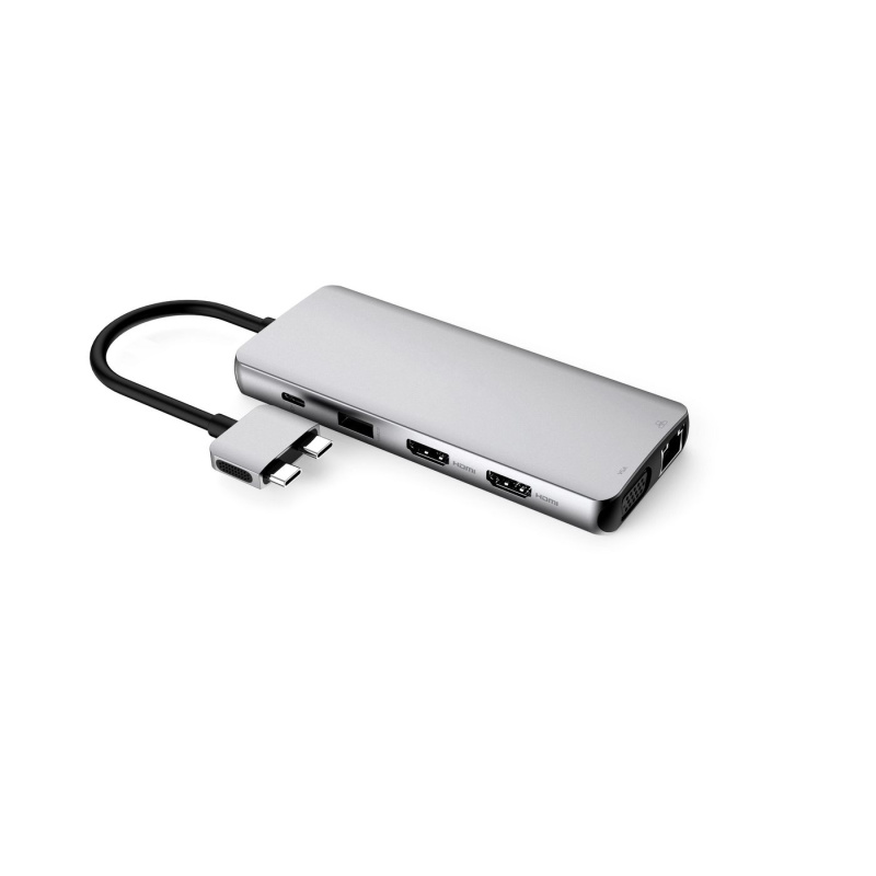 eSTUFF ES623010 hub & concentrateur USB 3.2 Gen 1 (3.1 Gen 1) Type-C 5000 Mbit/s Aluminium