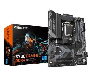 GIGABYTE B760 GAMING X DDR4 Carte Mère - Prend en charge les processeurs Intel Core de 14e génération, VRM numérique 8+1+1 phases, jusqu'à 5333MHz DDR4 (OC), 3xPCIe 4.0 M.2, LAN 2.5GbE, USB 3.2 Gen 2