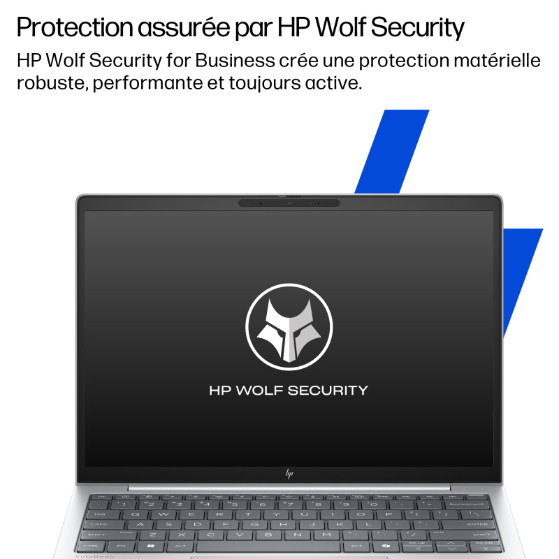 HP EliteBook 8 G1i 16 inch Notebook AI PC Wolf Pro Security Edition Intel Core Ultra 5 225U Ordinateur portable 40,6 cm (16") WUXGA 16 Go DDR5-SDRAM 512 Go SSD Wi-Fi 7 (802.11be) Windows 11 Pro Argent