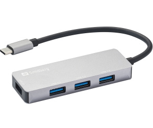 Sandberg 336-32 hub & concentrateur USB 3.2 Gen 1 (3.1 Gen 1) Type-C 5000 Mbit/s Gris