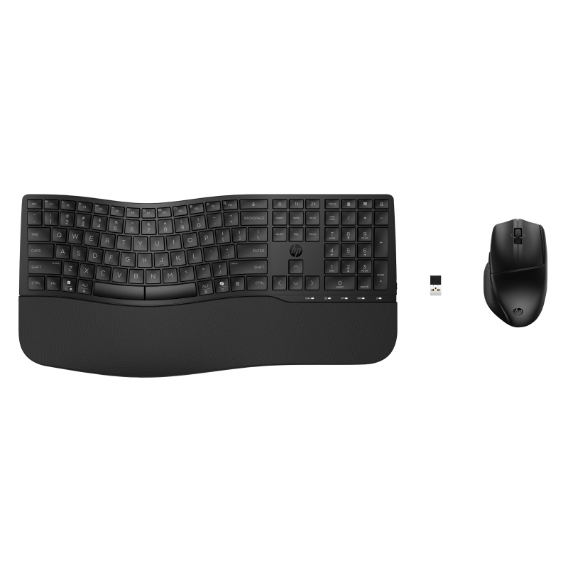 HP STORE 3PL clavier Souris incluse Bureau RF sans fil + Bluetooth Noir