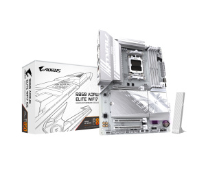 GIGABYTE B850 AORUS ELITE WIFI7 ICE Carte Mère - AMD Ryzen 9000 Series CPUs, VRM numérique 12+2+1 phases, jusqu'à 8200MHz DDR5 (OC), 1xPCIe 5.0 + 2xPCIe 4.0 M.2, LAN 2,5, WIFI 7, USB 3.2 Gen 2x2