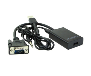Microconnect MONGGHDMI câble vidéo et adaptateur 0,3 m HDMI Type A (Standard) VGA (D-Sub) Noir