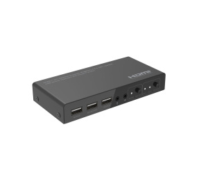 Microconnect MC-HDMIKVM0201-4K commutateur écran, clavier et souris Noir