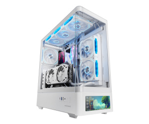 Mars Gaming MCLCDPROW unité centrale Midi Tower Blanc