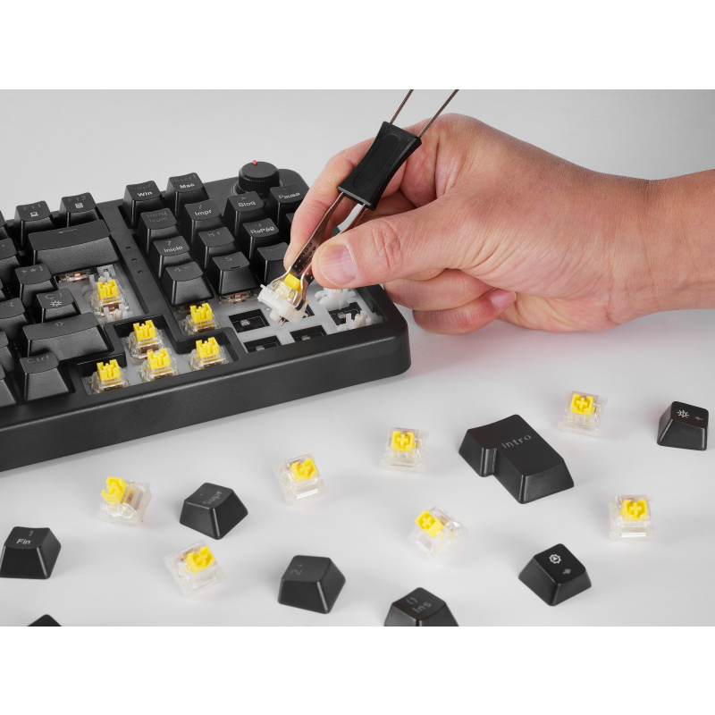 Mars Gaming MKPROYFR clavier USB AZERTY Français Noir