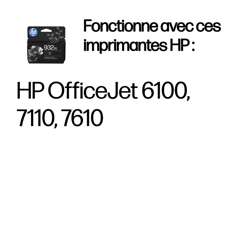 HP 932XL cartouche d'encre noir grande capacité authentique