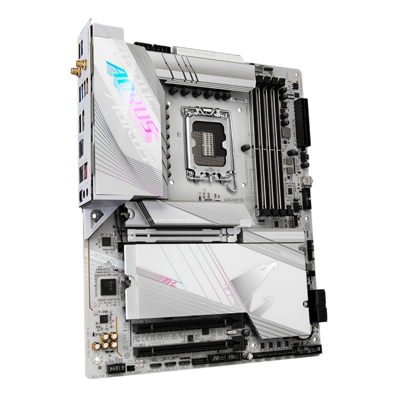 GIGABYTE Z790 AORUS PRO X Carte mère - Prend en charge les processeurs Intel de 14e génération, VRM 18+1+2 phases, jusqu'à 8266 MHz DDR5 (OC), 1xPCIe 5.0 + 4xPCIe 4.0 M.2, Wi-Fi 7, LAN 5GbE, USB 3.2 Gen 2x2