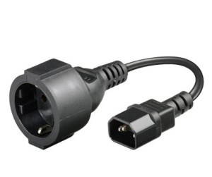 Microconnect PE130075 câble électrique Noir 0,23 m Coupleur C14 Schuko