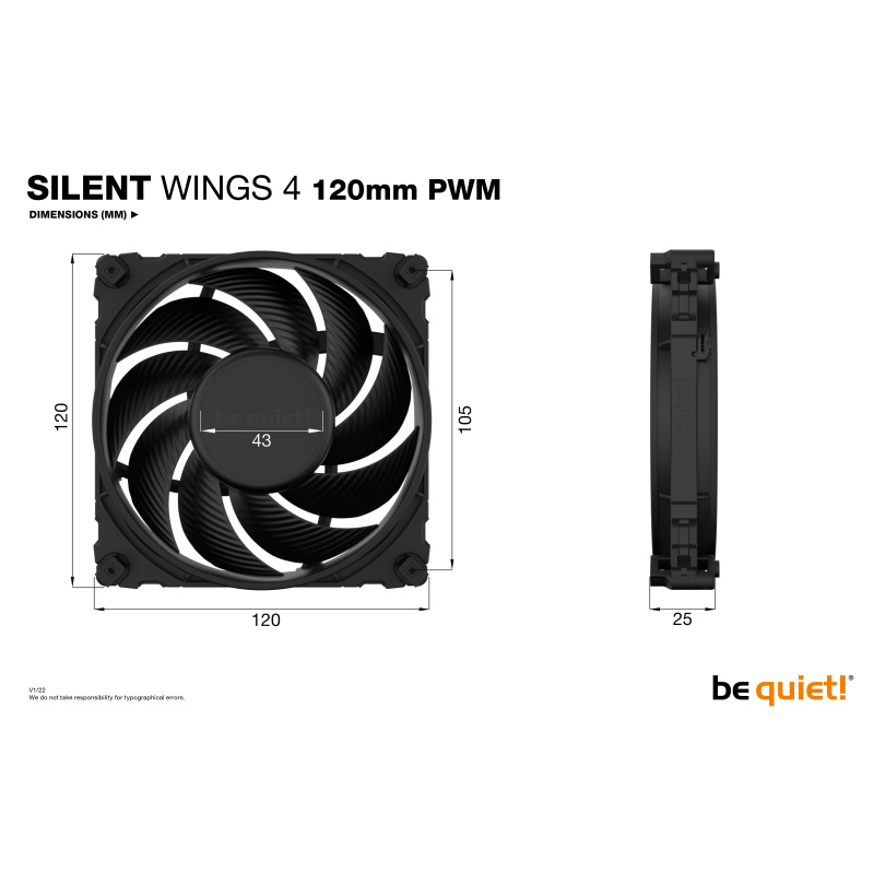 be quiet! Silent Wings 4 120 mm PWM | Ventilateur PC