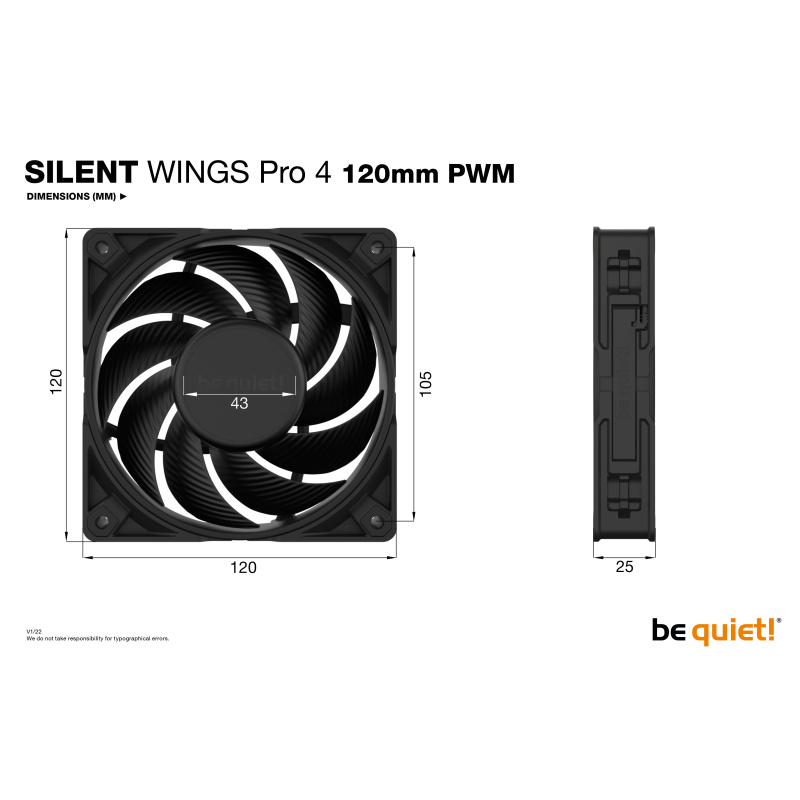 be quiet! Silent Wings Pro 4 120 mm PWM | Ventilateur PC