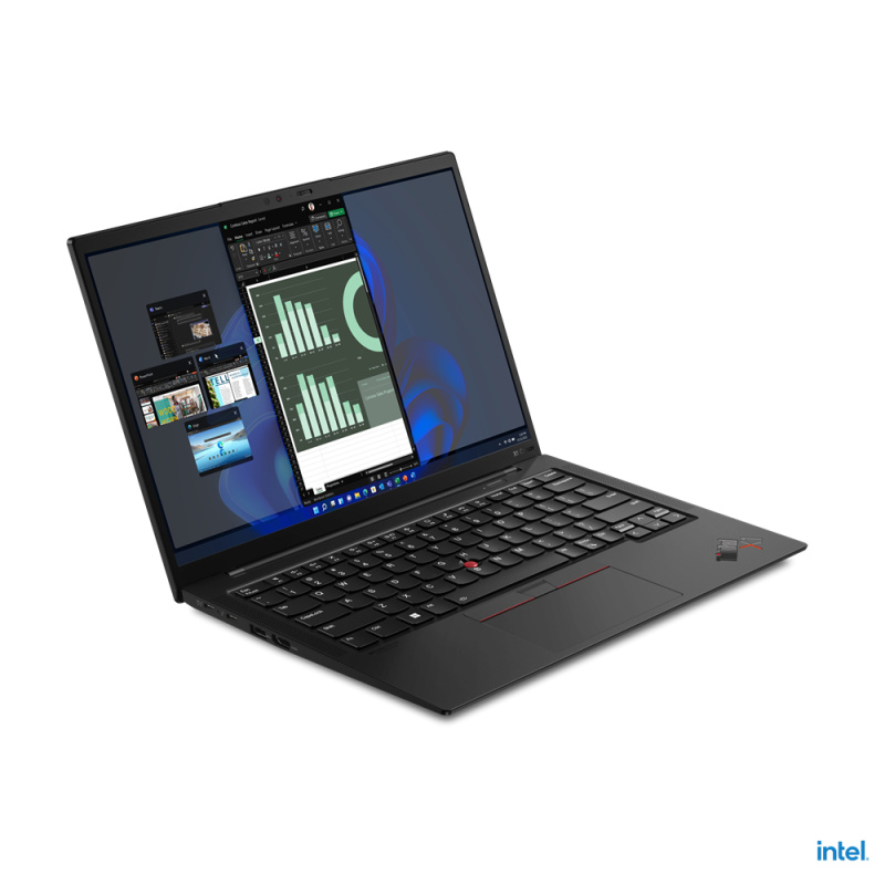 Lenovo ThinkPad X1 Carbon Gen 10 Intel® Core™ i7 i7-1260P Ordinateur portable 35,6 cm (14") Écran tactile WUXGA 32 Go LPDDR5-SDRAM 1 To SSD Wi-Fi 6E (802.11ax) Windows 11 Pro Français Noir