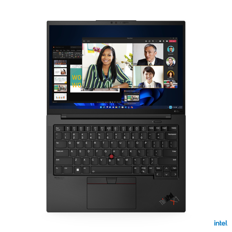 Lenovo ThinkPad X1 Carbon Gen 10 Intel® Core™ i7 i7-1260P Ordinateur portable 35,6 cm (14") Écran tactile WUXGA 32 Go LPDDR5-SDRAM 1 To SSD Wi-Fi 6E (802.11ax) Windows 11 Pro Français Noir