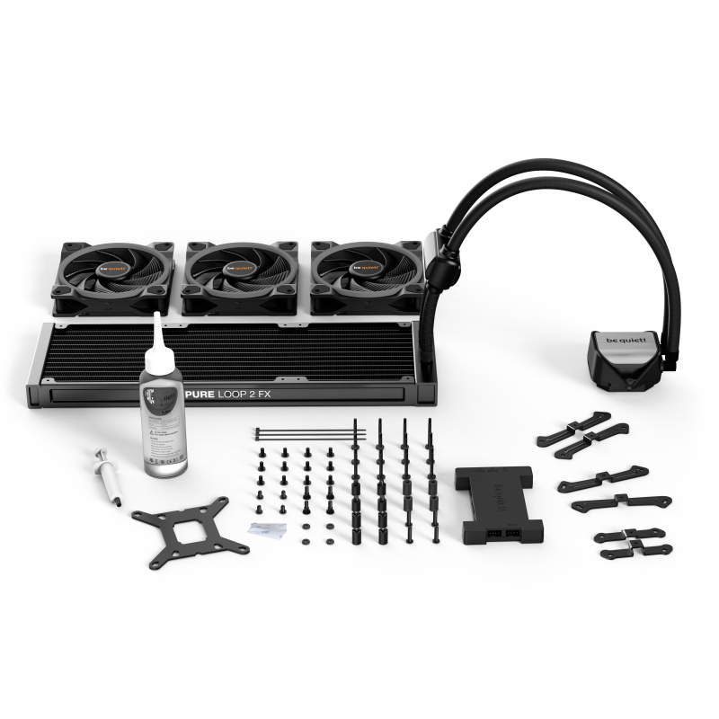 be quiet! Pure Loop 2 FX 360 mm | Système de refroidissement liquide tout-en-un, 360 mm, noir, socket Intel et AMD, ARGB
