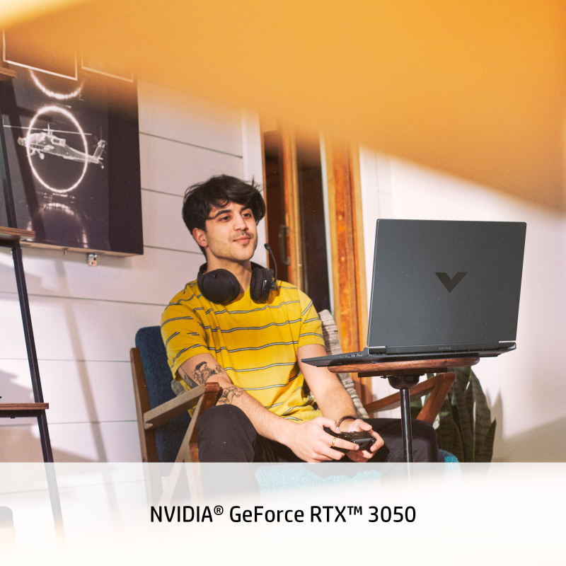 HP Victus Gaming Laptop 15-fa0026nf Intel® Core™ i5 i5-12450H Ordinateur portable 39,6 cm (15.6") Full HD 16 Go DDR4-SDRAM 512 Go SSD NVIDIA GeForce RTX 3050 Wi-Fi 6 (802.11ax) Windows 11 Home Noir