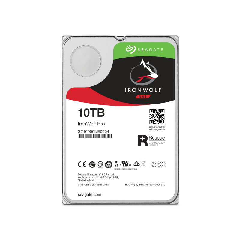 Seagate IronWolf Pro ST10000NT001 disque dur 10 To 7200 tr/min 256 Mo 3.5" Série ATA III