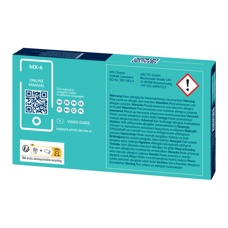 ARCTIC MX-6 combiné de dissipateurs thermiques Pâte thermoconductible 4 g