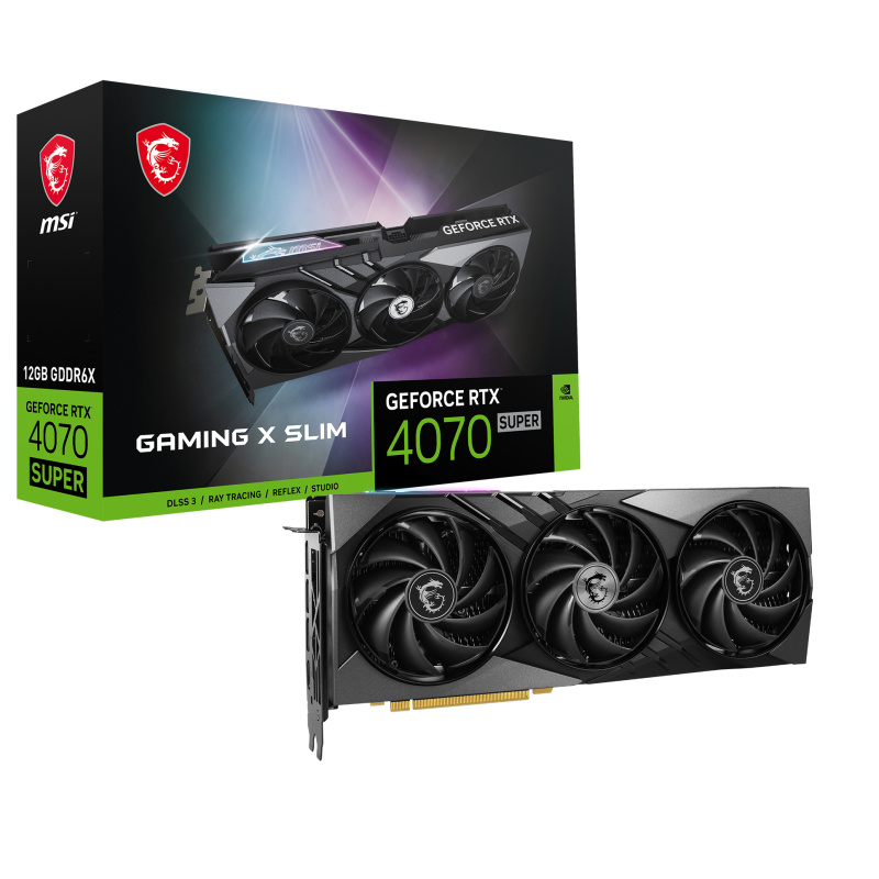 MSI GAMING GeForce RTX 4070 SUPER 12G X SLIM NVIDIA 12 Go GDDR6X