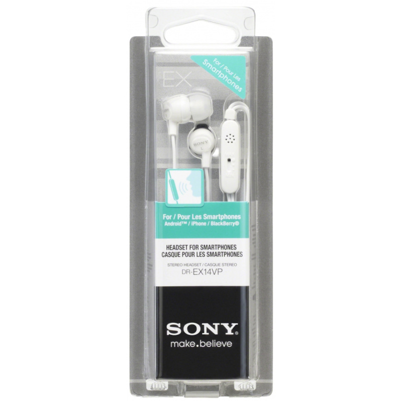 Sony DR-EX14VPW Casque Avec fil Ecouteurs Blanc
