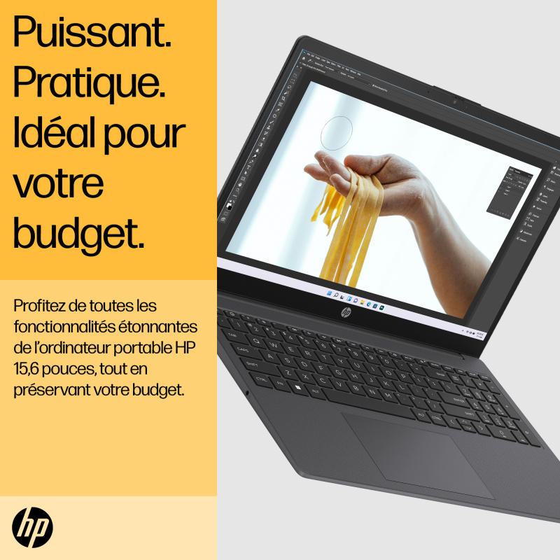 HP 15-fc0150nf AMD Ryzen™ 5 7520U Ordinateur portable 39,6 cm (15.6") Full HD 16 Go LPDDR5-SDRAM 1 To SSD Wi-Fi 6 (802.11ax) Windows 11 Home Argent