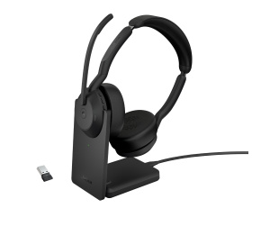 Jabra Evolve2 55 Casque Avec fil &sans fil Arceau Bureau/Centre d'appels Bluetooth Socle de chargement Noir