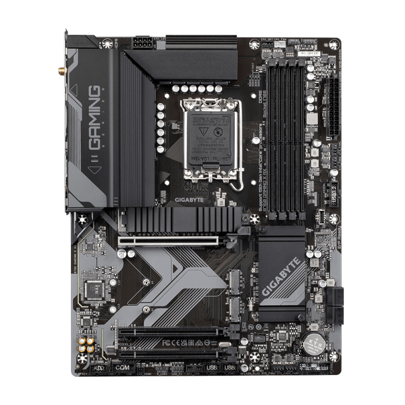 GIGABYTE B760 GAMING X AX Carte Mère - Compatible avec les processeurs Intel Core 14e génération, VRM numérique 8+1+1 phases, jusqu'à 7600MHz DDR5 (OC), 3x PCIe 4.0 M.2, Wi-Fi 6E, 2.5GbE LAN, USB 3.2 Gen 2