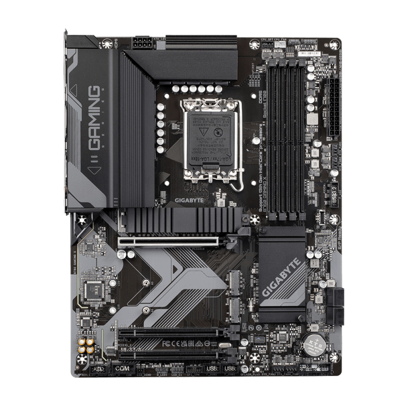 GIGABYTE B760 GAMING X Carte Mère - Compatible avec les processeurs Intel Core 14e génération, VRM numérique 8+1+1 phases, jusqu'à 7600MHz DDR5 (OC), 3x PCIe 4.0 M.2, 2.5GbE LAN, USB 3.2 Gen 2