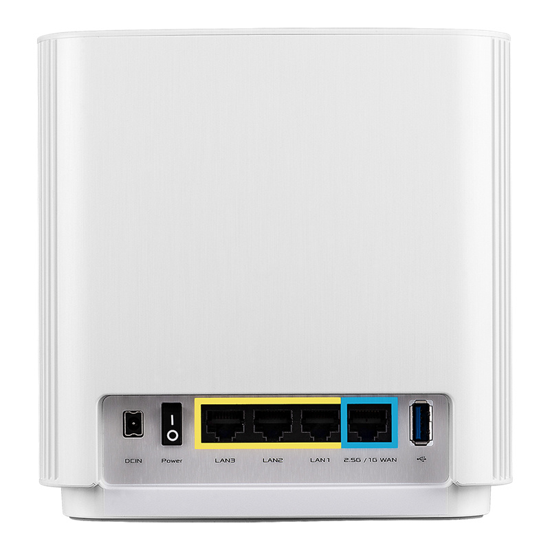 ASUS ZenWiFi AX XT8 (W-2-PK) routeur sans fil Gigabit Ethernet Tri-bande (2,4 GHz / 5 GHz / 5 GHz) Blanc