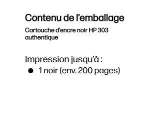 HP Cartouche d’encre noir 303 authentique
