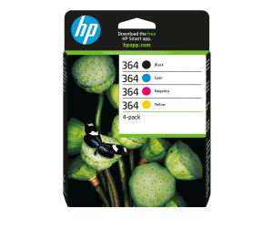 HP 364 pack de 4 cartouches d'encre noir/cyan/magenta/jaune authentiques