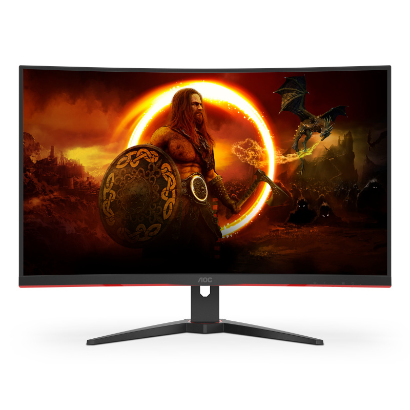 AOC G2 C32G2ZE/BK écran plat de PC 80 cm (31.5") 1920 x 1080 pixels Full HD LED Noir, Rouge