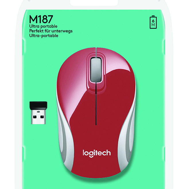 Logitech M187 souris Ambidextre RF sans fil Optique 1000 DPI