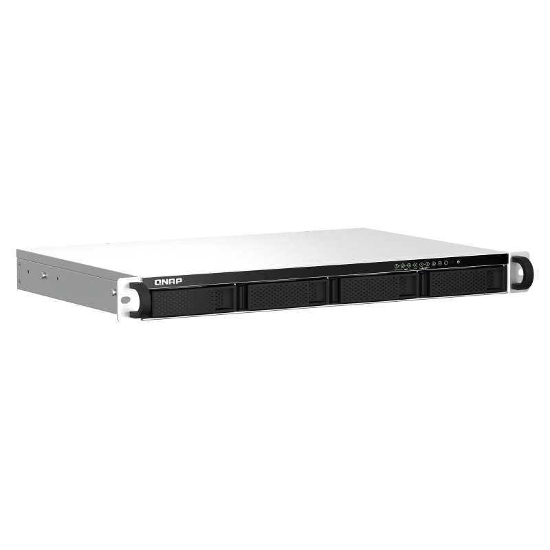 QNAP TS-464eU NAS Rack (1 U) Intel® Celeron® N5095 8 Go DDR4 0 To QNAP Turbo System Aluminium, Noir