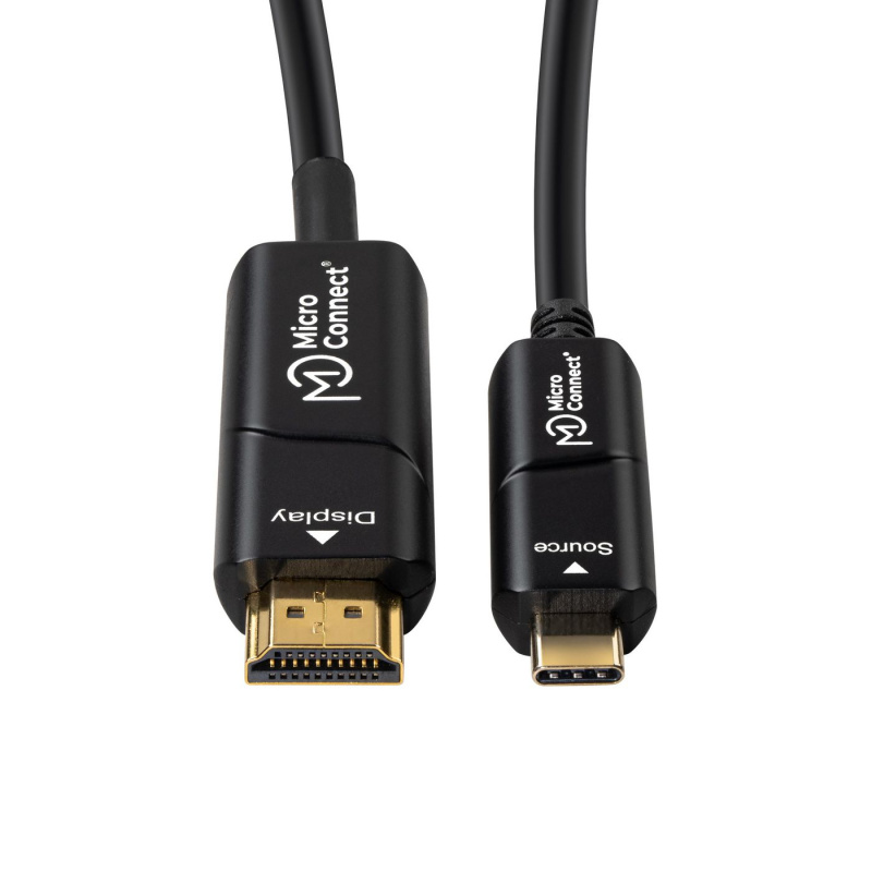 Microconnect USB3.1CHDMI20OP câble vidéo et adaptateur 20 m USB Type-C HDMI Noir