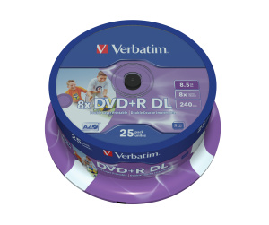 Verbatim 43667 DVD vierge 8,5 Go DVD+R DL 25 pièce(s)