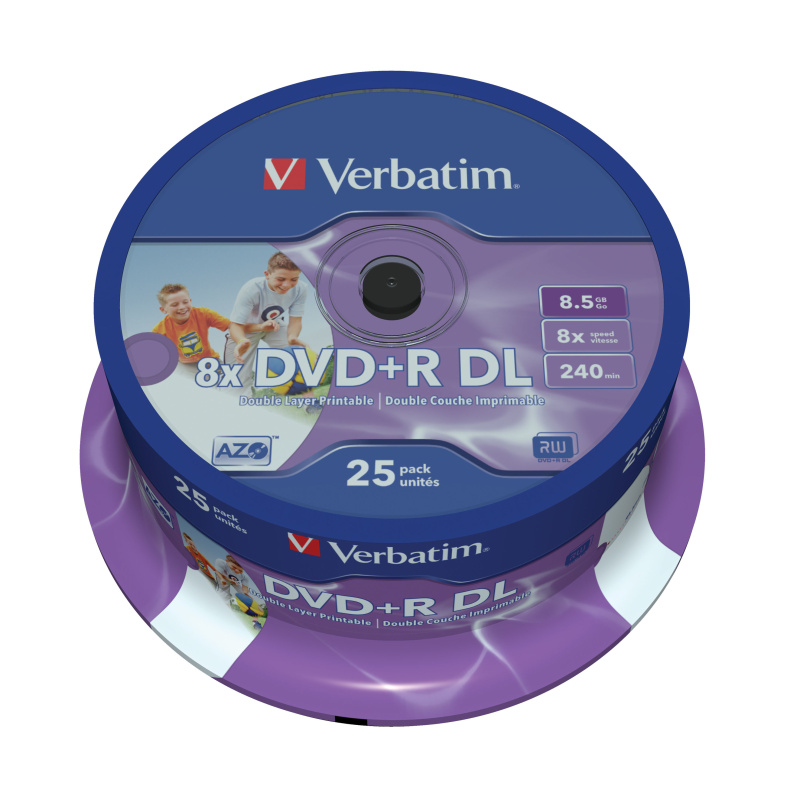 Verbatim 43667 DVD vierge 8,5 Go DVD+R DL 25 pièce(s)