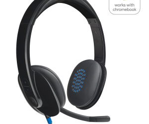 Logitech H540 USB Computer Headset Avec un son haute définition et des commandes sur l'oreillette