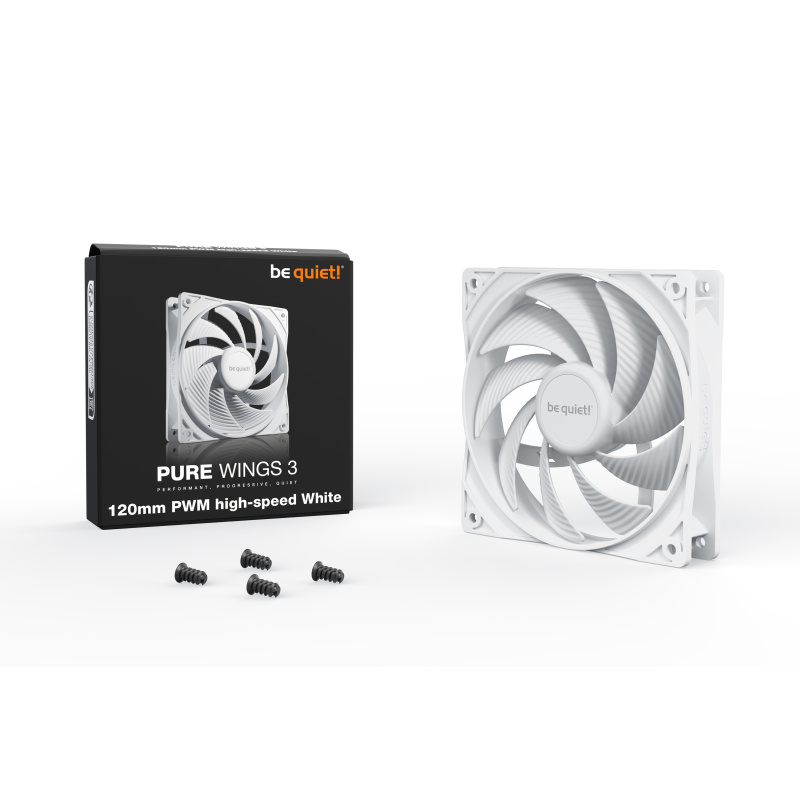 be quiet! Pure Wings 3 120 mm PWM | Ventilateur PC White high-speed