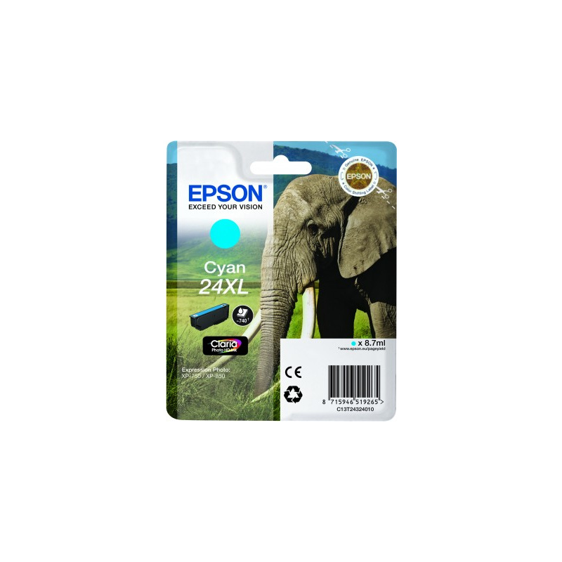 Epson Elephant Cartouche "Eléphant" - Encre Claria Photo HD C (XL)