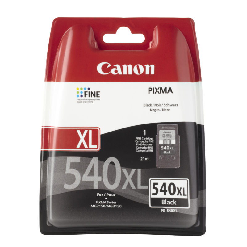 Canon PG-540 XL w/sec cartouche d'encre 1 pièce(s) Original Rendement élevé (XL) Noir