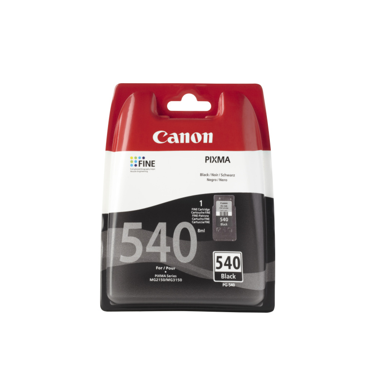 Canon PG-540 w/sec cartouche d'encre 1 pièce(s) Original Rendement standard Noir
